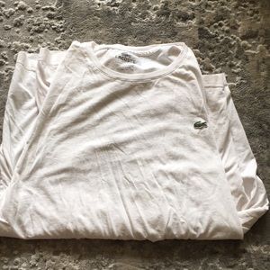 White Lacoste long sleeve